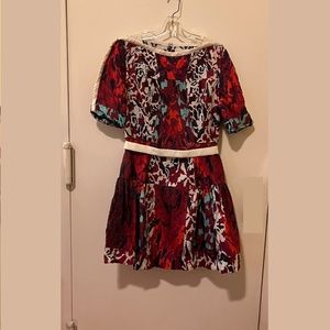 Peter Pilotto Fit and Flare Dress Multicolor Orchid Print size 8 US